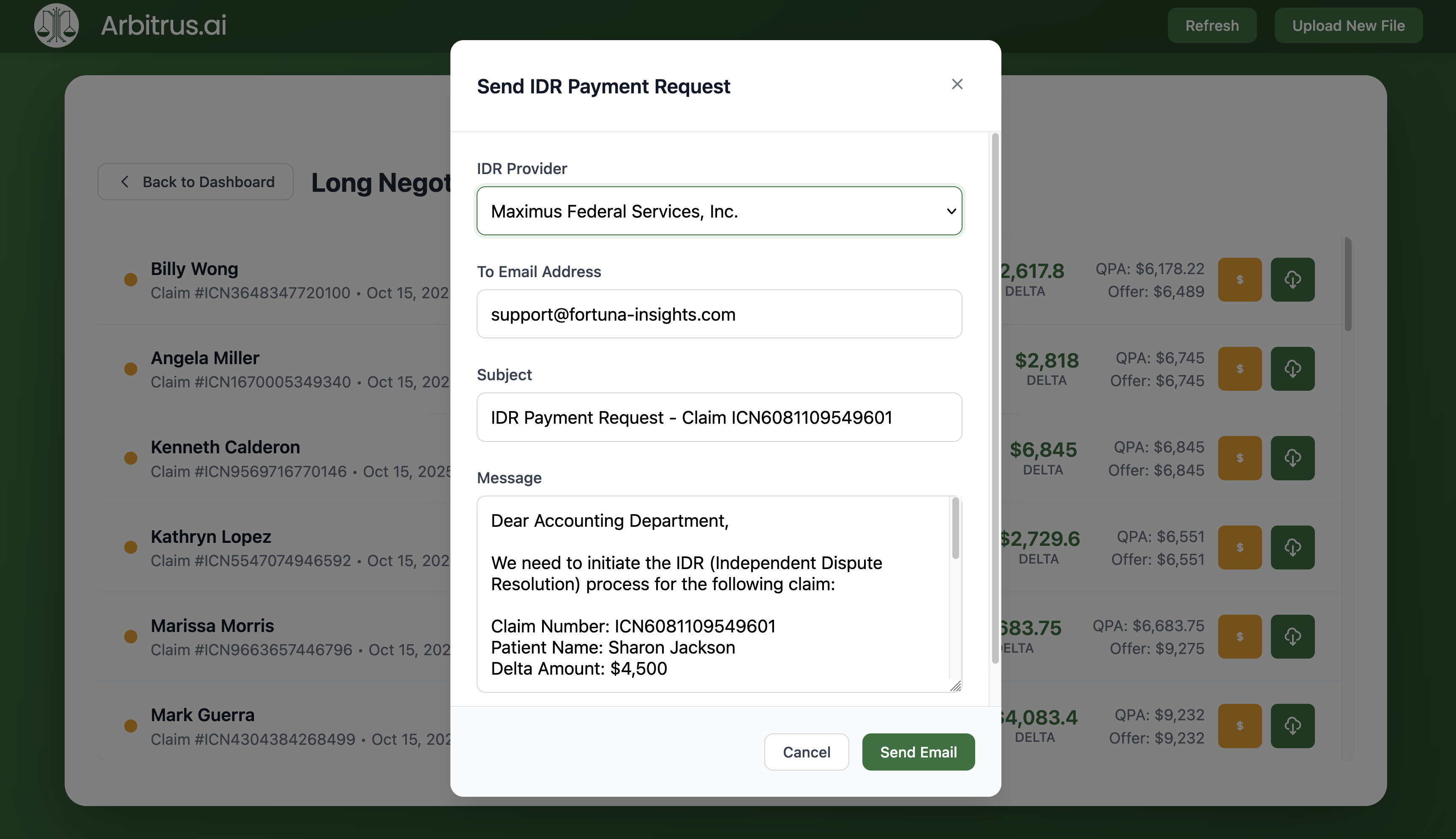 Accounting Notification Configuration & Alert System